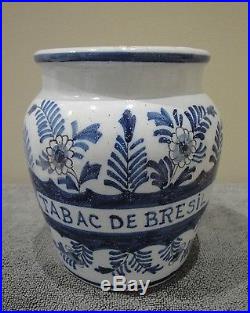 Antique Delft tobacco jar
