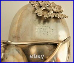 Antique Derby Silver Co. Quadruple plate Humidor Pipe Tobacco Pat'd 4-9-1895