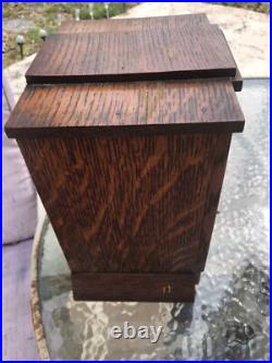 Antique Early 1900's Ancient Order Of Foresters Oak Smoking Pipe Tobacco Cabinet