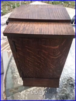 Antique Early 1900's Ancient Order Of Foresters Oak Smoking Pipe Tobacco Cabinet
