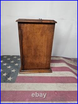Antique England Oak Tobacco Pipe Cabinet