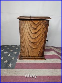 Antique England Oak Tobacco Pipe Cabinet