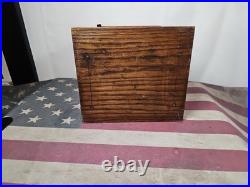 Antique England Oak Tobacco Pipe Cabinet