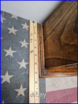 Antique England Oak Tobacco Pipe Cabinet