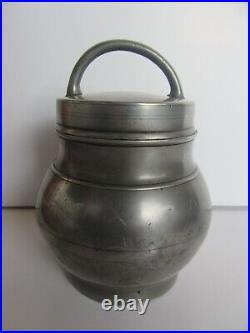 Antique England Pewter Tobacco Humidor Jar