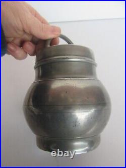 Antique England Pewter Tobacco Humidor Jar