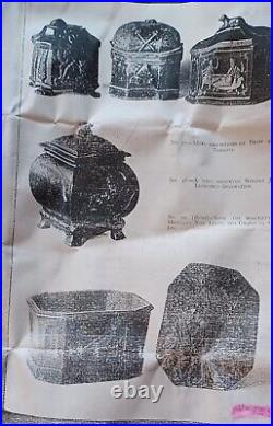 Antique English 18th C. Georgian C. 1750 Lead Tobacco Box Richly Designed