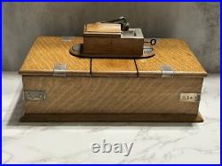 Antique English Sterling & Wood Humidor Cigar Box G Betjemann