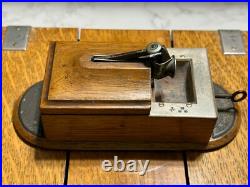 Antique English Sterling & Wood Humidor Cigar Box G Betjemann