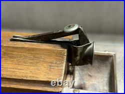 Antique English Sterling & Wood Humidor Cigar Box G Betjemann