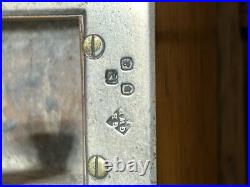 Antique English Sterling & Wood Humidor Cigar Box G Betjemann