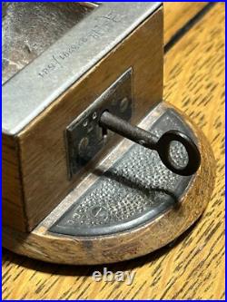 Antique English Sterling & Wood Humidor Cigar Box G Betjemann