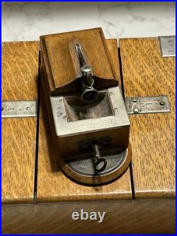 Antique English Sterling & Wood Humidor Cigar Box G Betjemann