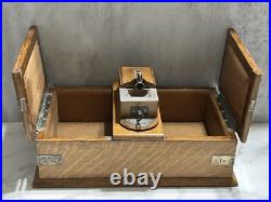 Antique English Sterling & Wood Humidor Cigar Box G Betjemann