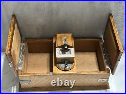 Antique English Sterling & Wood Humidor Cigar Box G Betjemann