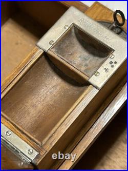Antique English Sterling & Wood Humidor Cigar Box G Betjemann