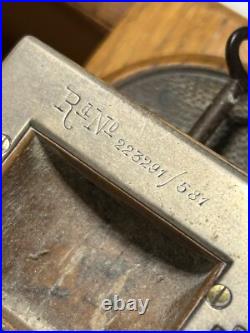 Antique English Sterling & Wood Humidor Cigar Box G Betjemann