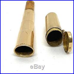 Antique F & B Gold Filled Folding Cigar Holder Pipe Tube. Amber Lot186