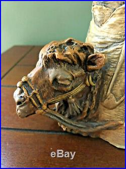Antique Figural Camel Rider Tobacco Cigar Jar Humidor Marked 1823 Austria