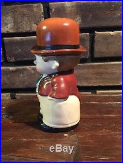 Antique Figural Tobacco Jar Humidor Majolica Germany Palmer Cox Brownie