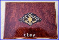 Antique French Burled Wood Cigar Humidor Presenter Napoleon III Period
