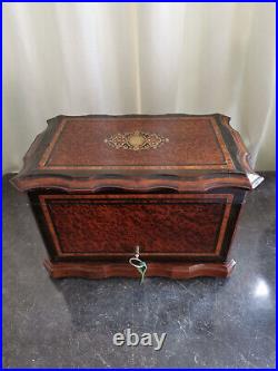 Antique French Napoleon Wooden Cigar Humidor Case 19th Century