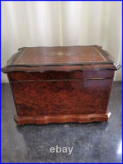 Antique French Napoleon Wooden Cigar Humidor Case 19th Century