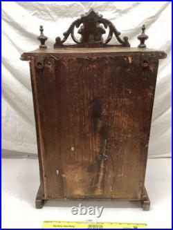 Antique French Victorian Era 1890's Wooden Cigar Tobacco Keepsake Cabinet