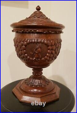Antique German Black Forest Humidor Pipes Tobacco Museum Quality Wood Carving IL