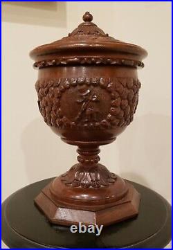 Antique German Black Forest Humidor Pipes Tobacco Museum Quality Wood Carving IL
