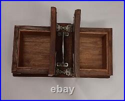 Antique German Oak Cigarette/Cigar Humidor, 9 7/8 length