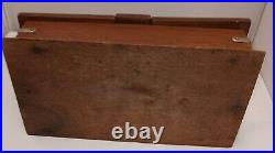 Antique German Oak Cigarette/Cigar Humidor, 9 7/8 length