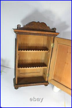 Antique German wood wall cabinet Cigar humidor dated 1886 Rare