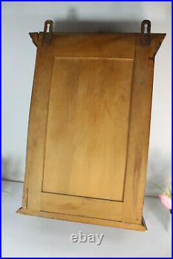 Antique German wood wall cabinet Cigar humidor dated 1886 Rare