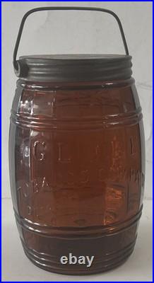 Antique Globe Tobacco Company Barrel Jar Detroit Oct. 10th 1882