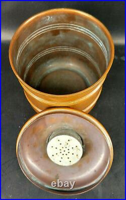 Antique Hand Finish Solid Copper Natural Patina Arts & Crafts Humidor 1930s s-1H