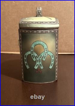 Antique Hand Painted Nippon Horse Portrait Humidor, 1890-1914