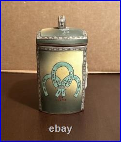 Antique Hand Painted Nippon Horse Portrait Humidor, 1890-1914