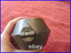 Antique Heavy duty brass Incense tobacco jar Ship humidor hinged lid Middle East