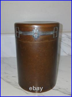 Antique Heintz Arts & Crafts Sterling Silver On Bronze Tobacco Humidor