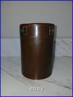Antique Heintz Arts & Crafts Sterling Silver On Bronze Tobacco Humidor
