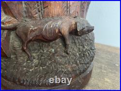 Antique Humidor Carved Wood Skinny Pig Folk Art Late 1800s German for English