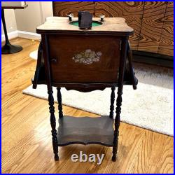 Antique Humidor/ Smoking Table Cigar Newspaper Stand Antique Humidor/ Smoking Table Cigar Newspaper Stand