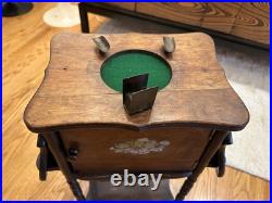 Antique Humidor/ Smoking Table Cigar Newspaper Stand Antique Humidor/ Smoking Table Cigar Newspaper Stand