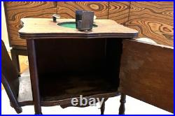 Antique Humidor/ Smoking Table Cigar Newspaper Stand Antique Humidor/ Smoking Table Cigar Newspaper Stand