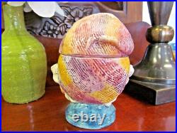 Antique Humidor head vase Majolica face painted jar Sherlock Holmes style Antique Humidor head vase Majolica face painted jar Sherlock Holmes style