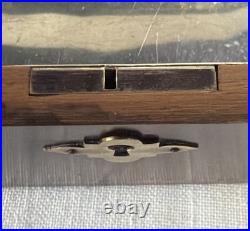 Antique Inlaid Mahogany Cigar Box Tin Lined Humidor
