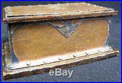 Antique J. G. Grogan & Co. Silver and copper mounted Art Nouveau humidor