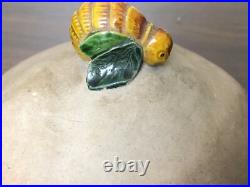 Antique Japanese Banko Ware Tobacco Jar Humidor Trawlerman Sailor Fisherman Head