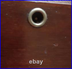 Antique Jewett Humidor Copper Lined Wood Large with Plaque Antique Jewett Humidor Copper Lined Wood Large with Plaque